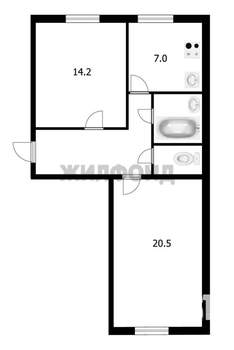 2-к квартира, вторичка, 56м2, 2/4 этаж