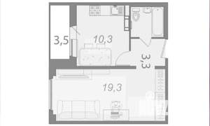1-к квартира, вторичка, 38м2, 1/11 этаж
