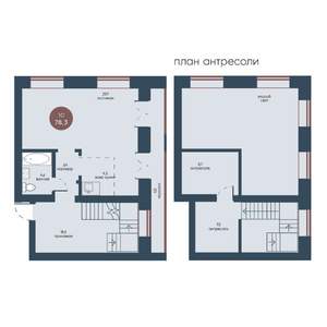 Студия квартира, строящийся дом, 78м2, 7/7 этаж