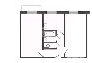 2-к квартира, вторичка, 45м2, 5/5 этаж