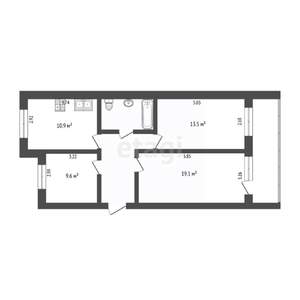 3-к квартира, вторичка, 67м2, 3/5 этаж