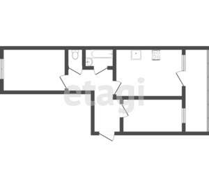 3-к квартира, вторичка, 64м2, 1/10 этаж