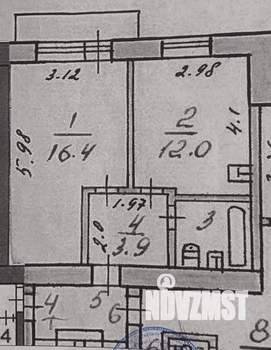1-к квартира, вторичка, 36м2, 2/3 этаж