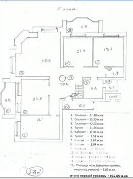 6-к квартира, вторичка, 279м2, 6/6 этаж