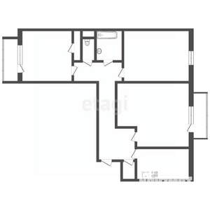 3-к квартира, вторичка, 64м2, 4/9 этаж