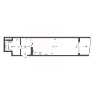 Студия квартира, вторичка, 32м2, 12/18 этаж