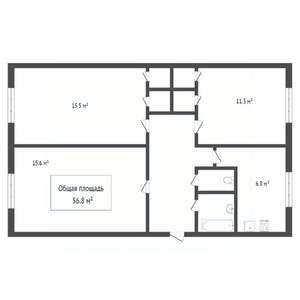 3-к квартира, вторичка, 56м2, 3/5 этаж