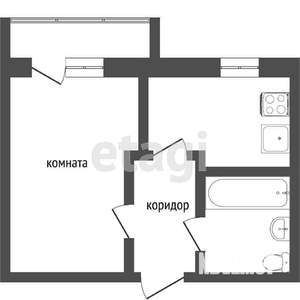 1-к квартира, вторичка, 45м2, 5/10 этаж