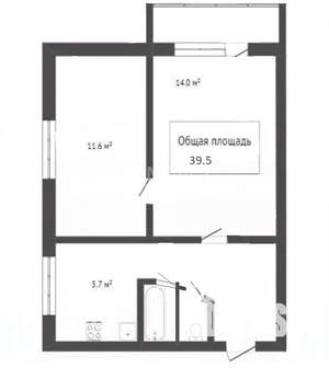 2-к квартира, вторичка, 40м2, 3/5 этаж