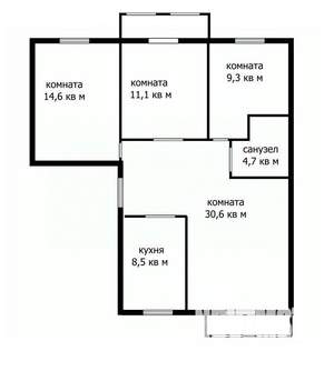 4-к квартира, вторичка, 79м2, 3/5 этаж