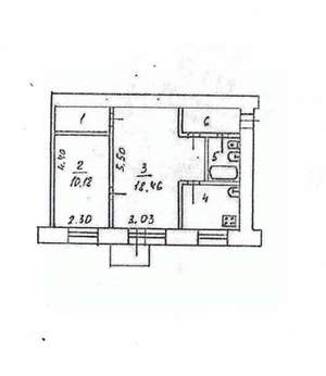 2-к квартира, вторичка, 42м2, 5/5 этаж