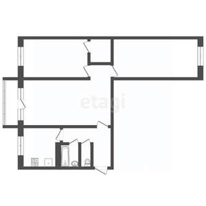 3-к квартира, вторичка, 65м2, 3/5 этаж