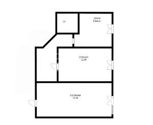 2-к квартира, вторичка, 50м2, 1/9 этаж
