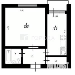 1-к квартира, вторичка, 36м2, 3/10 этаж