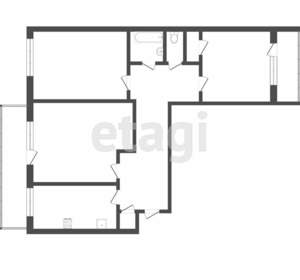 3-к квартира, вторичка, 75м2, 7/9 этаж