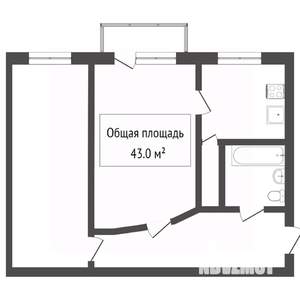 2-к квартира, вторичка, 42м2, 5/5 этаж