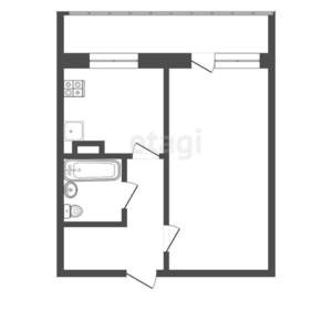 1-к квартира, вторичка, 35м2, 10/17 этаж