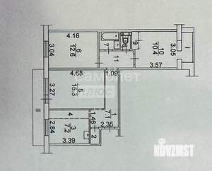 3-к квартира, вторичка, 65м2, 5/9 этаж