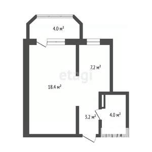 1-к квартира, вторичка, 33м2, 5/5 этаж