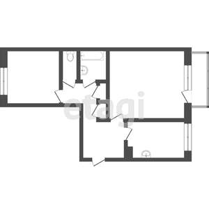 2-к квартира, вторичка, 54м2, 6/9 этаж