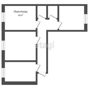 3-к квартира, вторичка, 65м2, 9/9 этаж