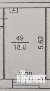 1-к квартира, вторичка, 18м2, 4/5 этаж