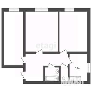 3-к квартира, вторичка, 79м2, 1/2 этаж