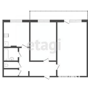 2-к квартира, вторичка, 54м2, 10/10 этаж
