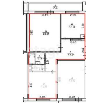 2-к квартира, вторичка, 60м2, 17/17 этаж