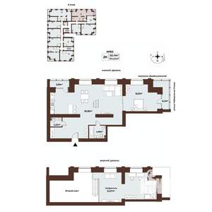 2-к квартира, строящийся дом, 124м2, 8/8 этаж