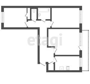 3-к квартира, вторичка, 66м2, 4/9 этаж