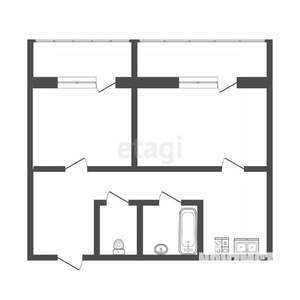 2-к квартира, вторичка, 55м2, 4/12 этаж