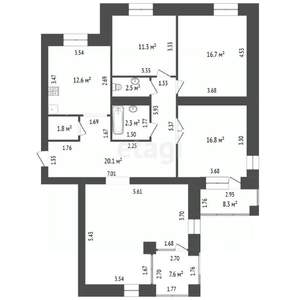 4-к квартира, вторичка, 110м2, 2/6 этаж
