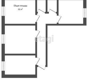 3-к квартира, вторичка, 65м2, 9/9 этаж