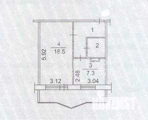 1-к квартира, вторичка, 36м2, 4/10 этаж