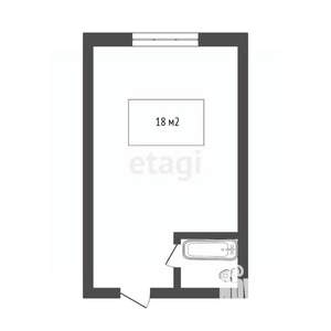 Студия квартира, вторичка, 18м2, 2/5 этаж