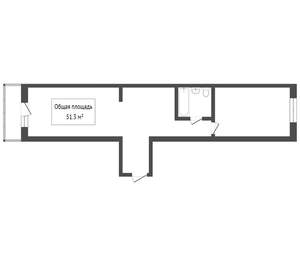 2-к квартира, вторичка, 51м2, 7/10 этаж