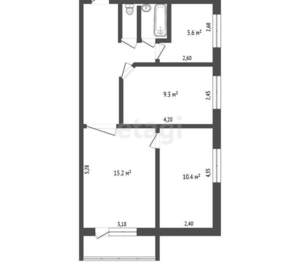 3-к квартира, вторичка, 52м2, 3/5 этаж