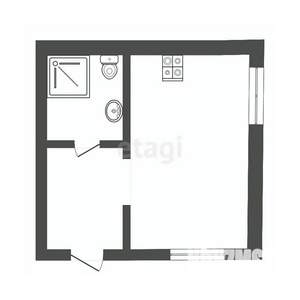Студия квартира, вторичка, 25м2, 1/2 этаж