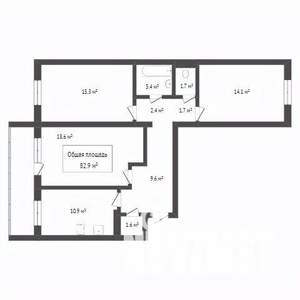 3-к квартира, вторичка, 78м2, 11/17 этаж