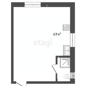 Студия квартира, вторичка, 26м2, 2/3 этаж