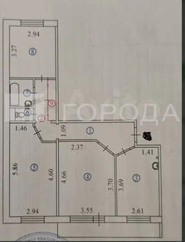 3-к квартира, вторичка, 67м2, 8/10 этаж
