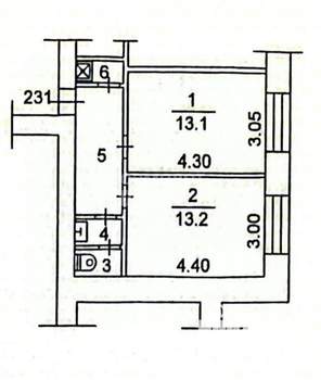2-к квартира, вторичка, 36м2, 8/9 этаж