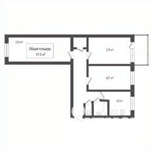 3-к квартира, вторичка, 56м2, 5/5 этаж