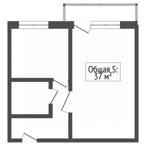 1-к квартира, вторичка, 36м2, 3/9 этаж