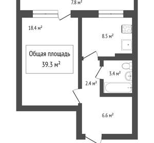 1-к квартира, вторичка, 40м2, 2/10 этаж