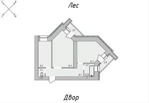2-к квартира, строящийся дом, 52м2, 5/9 этаж