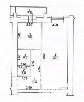 2-к квартира, вторичка, 46м2, 2/16 этаж