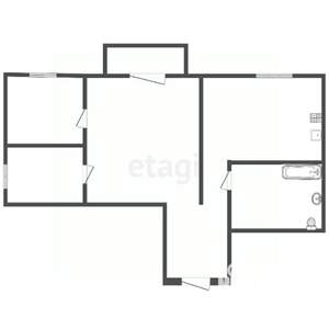 3-к квартира, вторичка, 61м2, 5/5 этаж