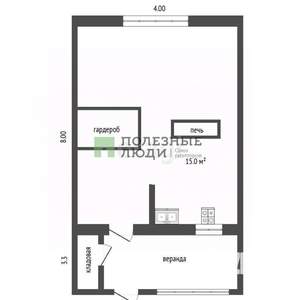 1-к квартира, вторичка, 34м2, -1/1 этаж